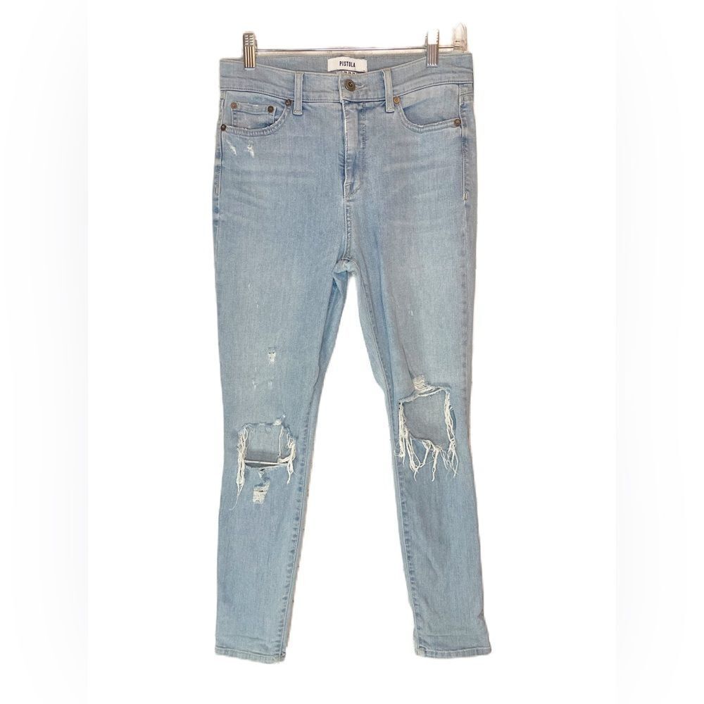 Pistola Light Wash Distressed Denim Jeans